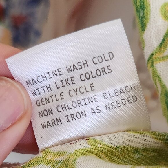 Vintage Laura Ashley Floral Cottagecore Linen Blend Puff Sleeve Blouse Sz. M - Picture 9 of 9